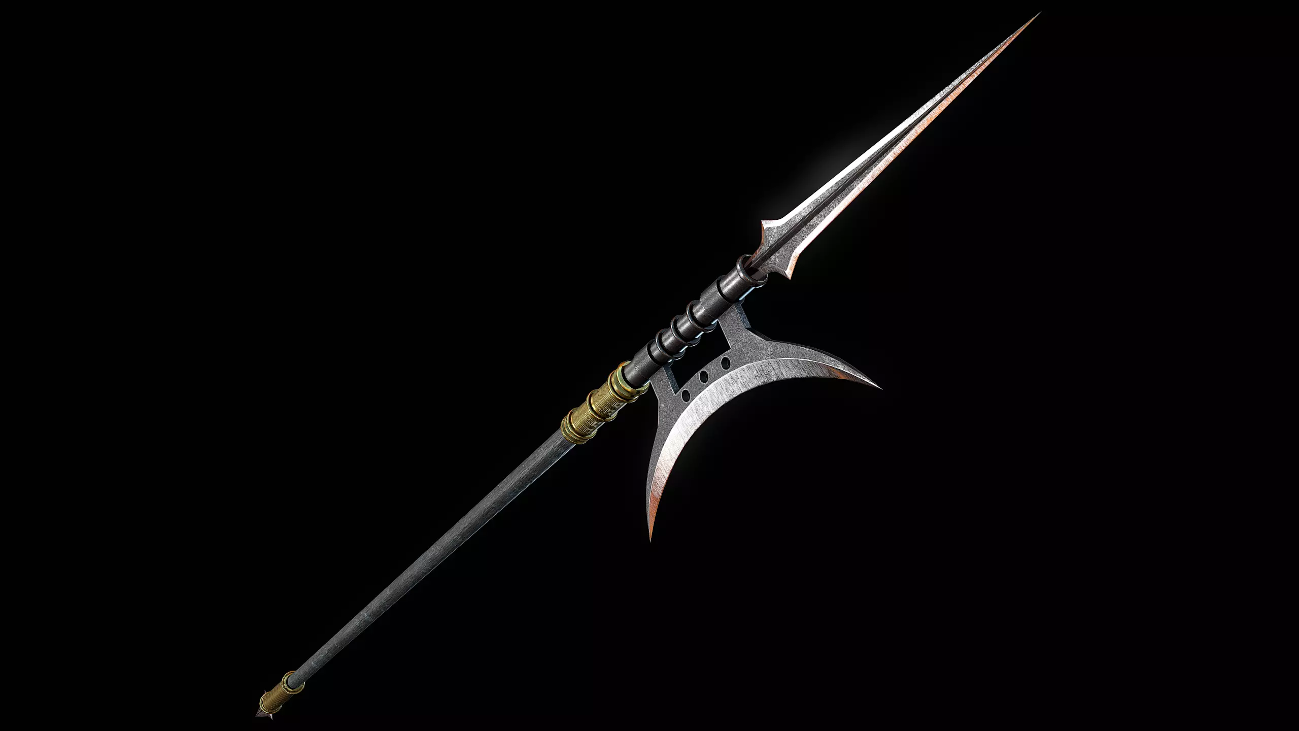 Ancient Chinese Pike Low-poly 3D model