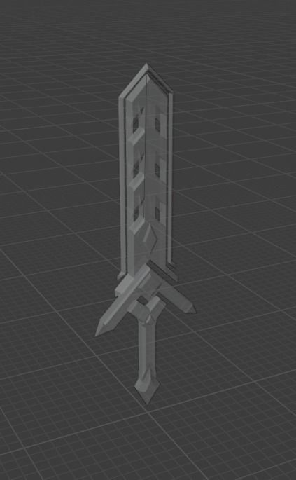 Hell sword Low-poly 3D model_6