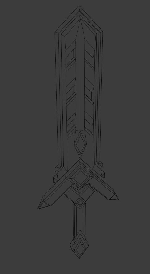 Hell sword Low-poly 3D model_7