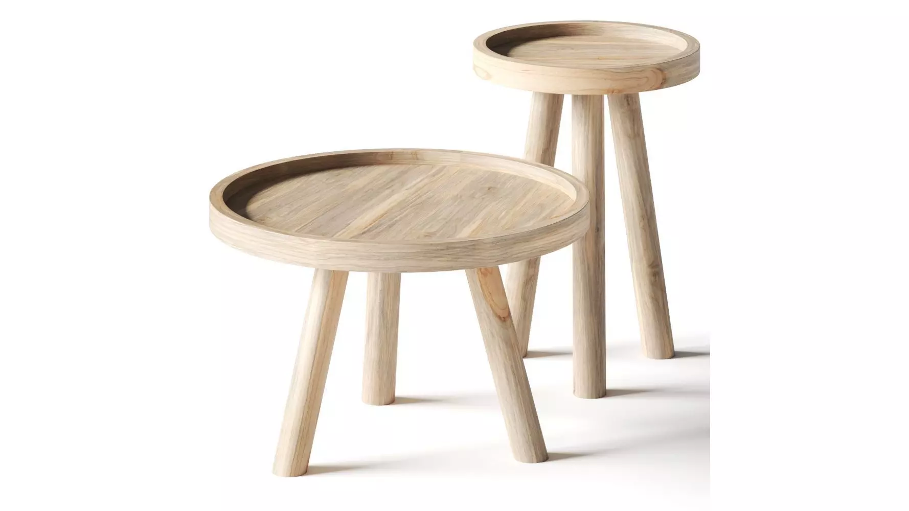 La Forma Glenda Coffee and Side Tables 3D model_0