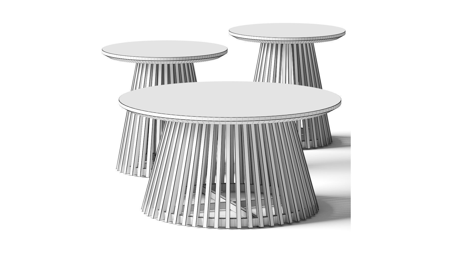 La Forma Irune Coffee and Side Tables 3D model_1