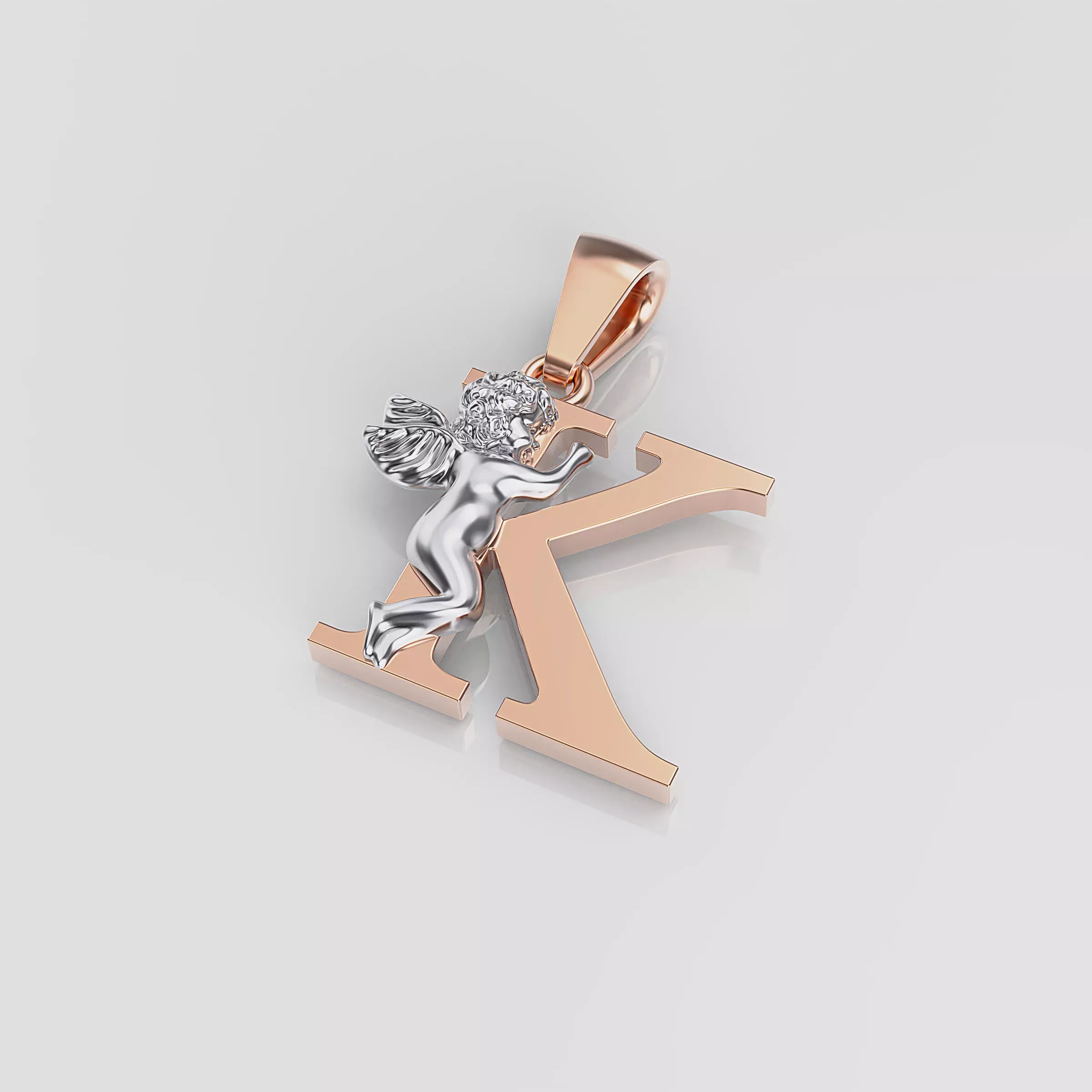 Pendant Letter K 3D print model