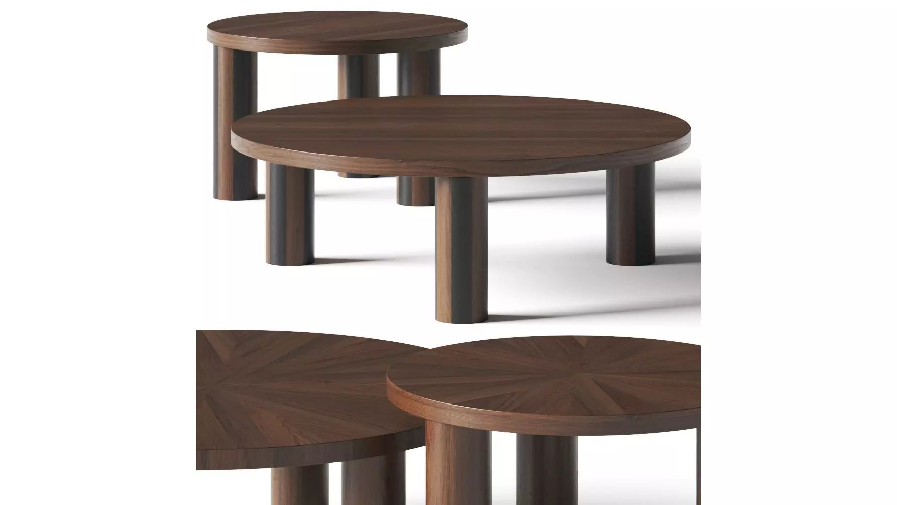 Post Coffee Tables 3D model_0