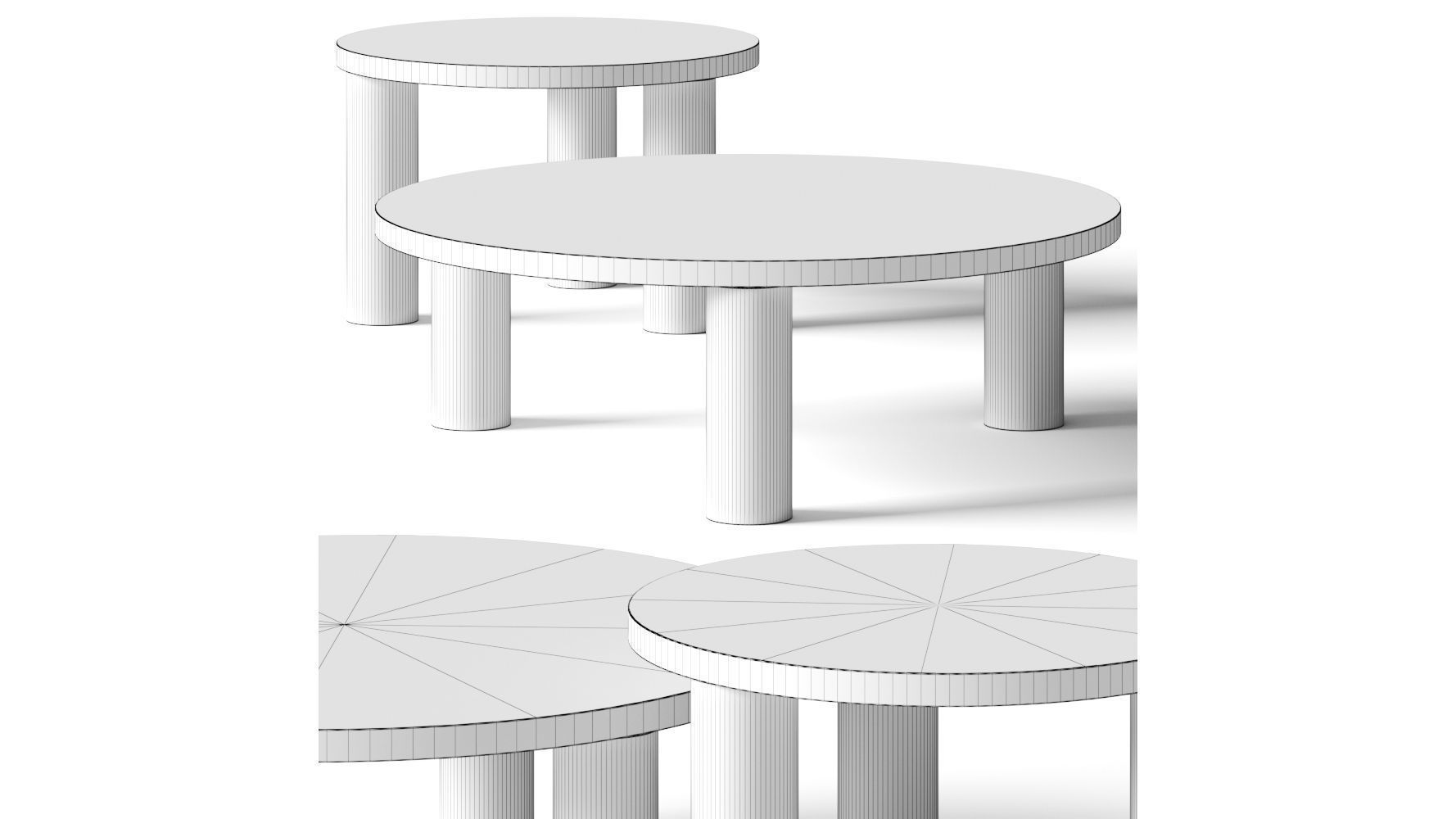 Post Coffee Tables 3D model_3