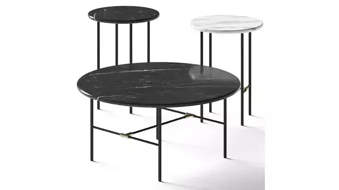 La Redoute Botello Marble Coffee and Side Tables 3D model
