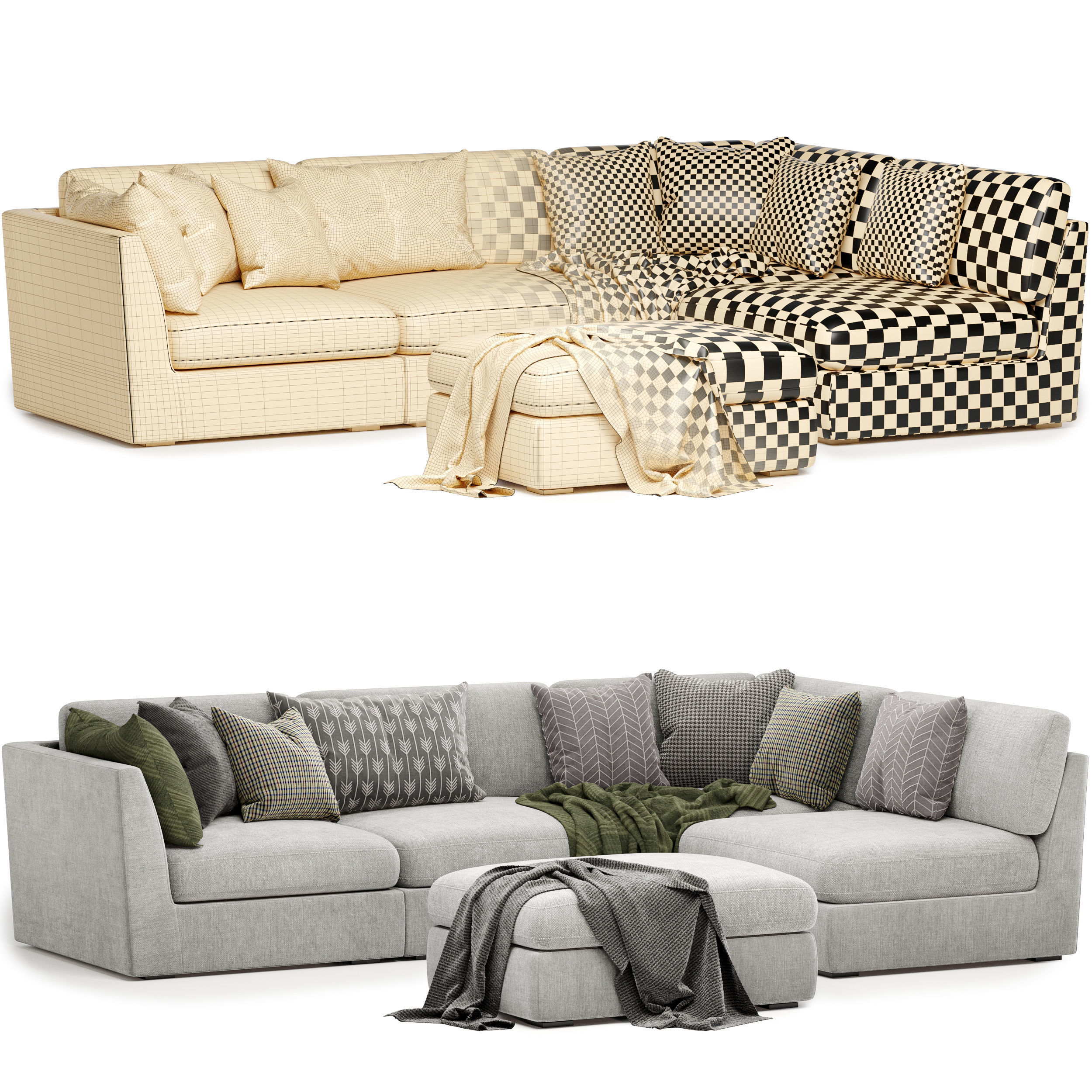 Ovo modular sofa 3D model_2