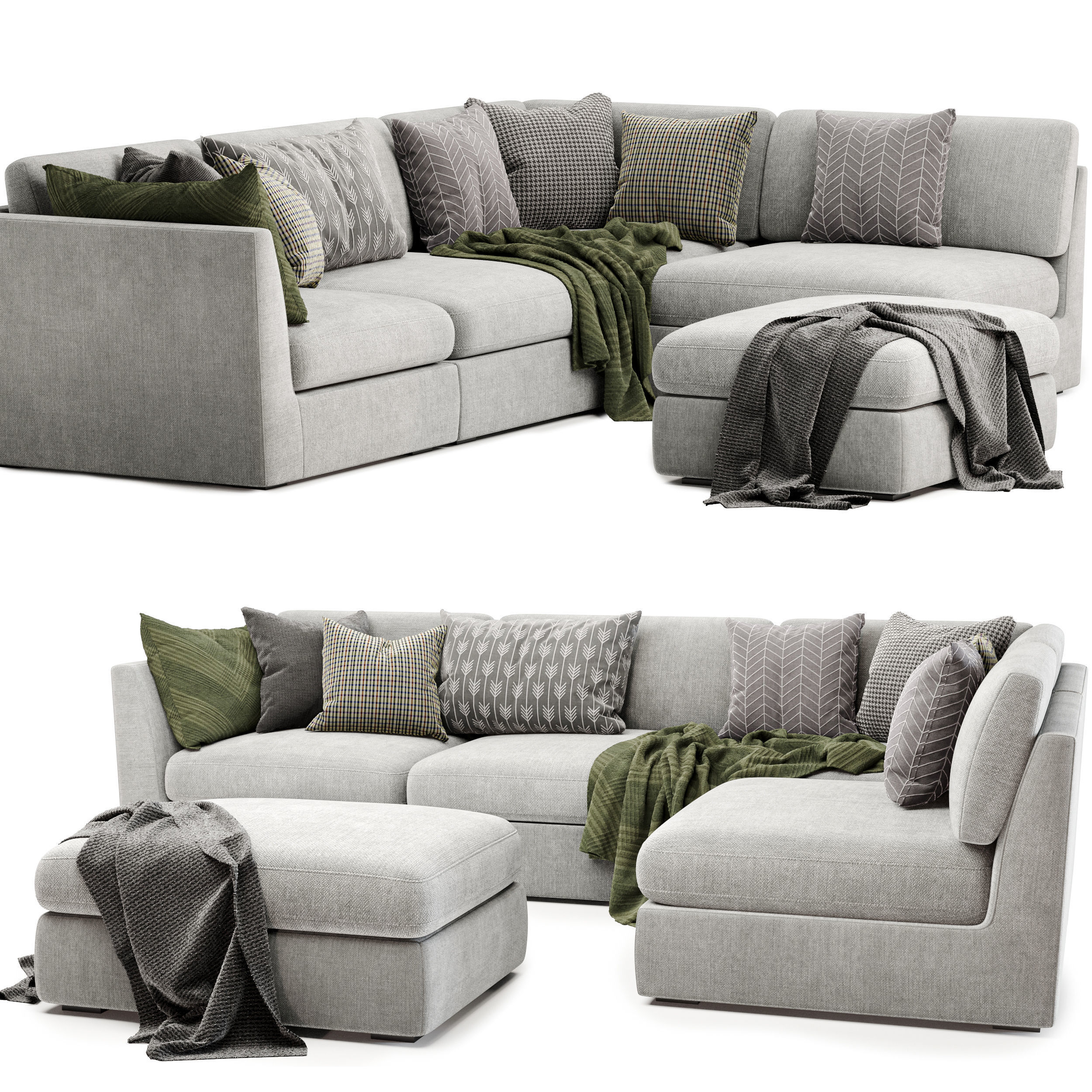 Ovo modular sofa 3D model_1