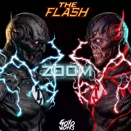The flash villain ZOOM bust 3D print model