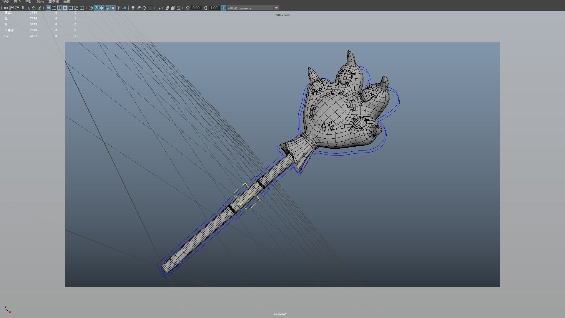 Monster Hunter Pet weapon cat paw hammer world rise capcom game 3D model_4