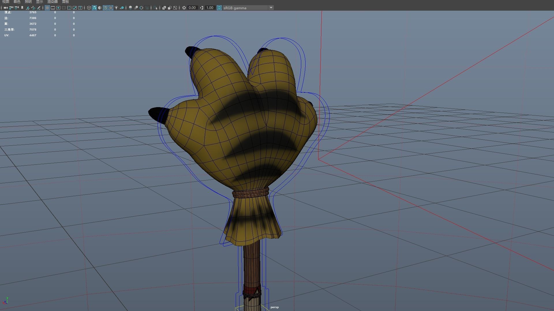 Monster Hunter Pet weapon cat paw hammer world rise capcom game 3D model_7