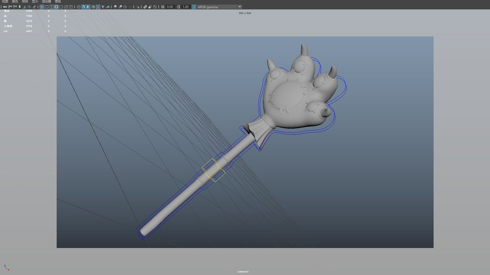 Monster Hunter Pet weapon cat paw hammer world rise capcom game 3D model_3