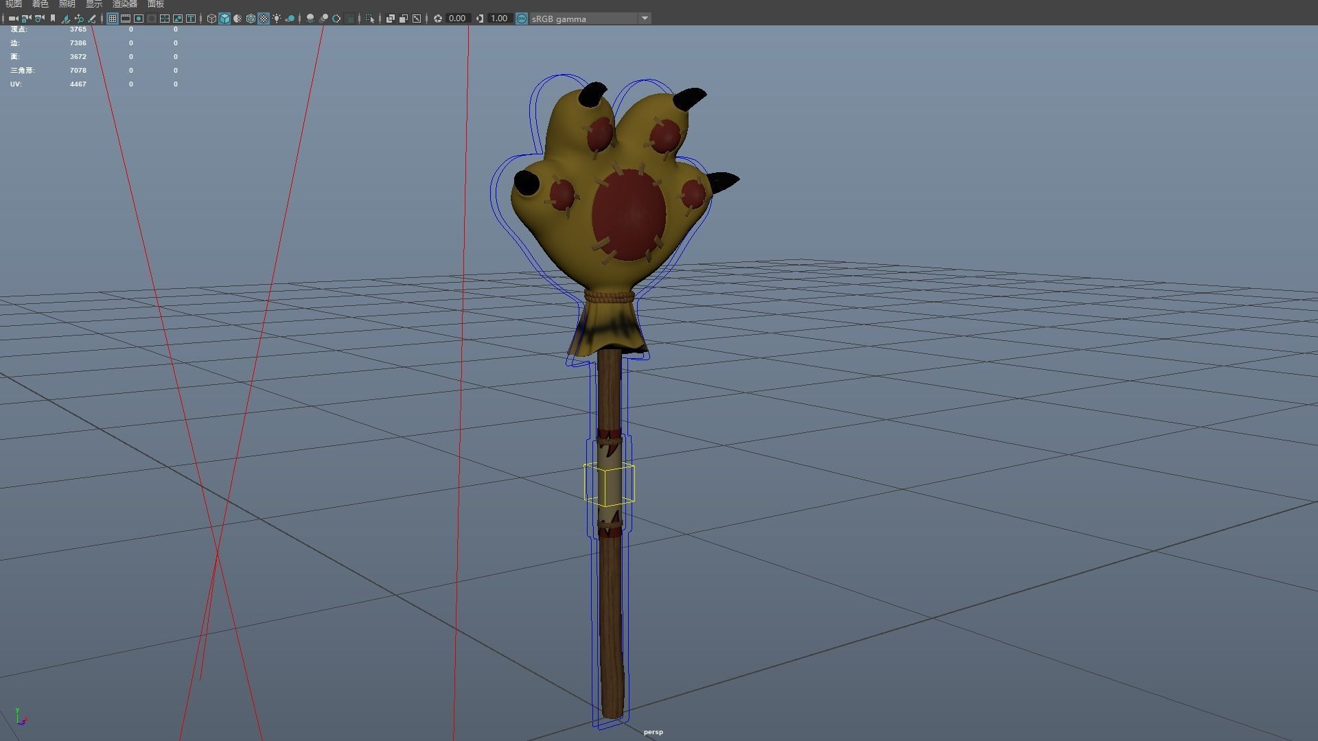 Monster Hunter Pet weapon cat paw hammer world rise capcom game 3D model_9