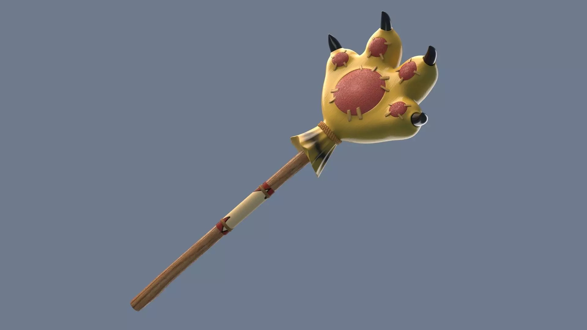 Monster Hunter Pet weapon cat paw hammer world rise capcom game 3D model_0
