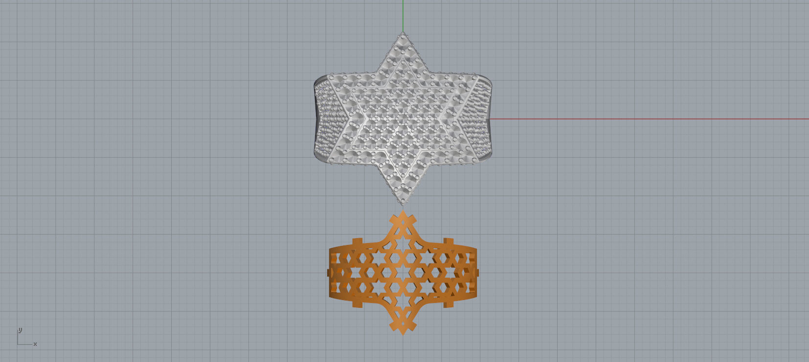 6 Angles Pave Star Ring Style 3 Size US 9 3D print model_9