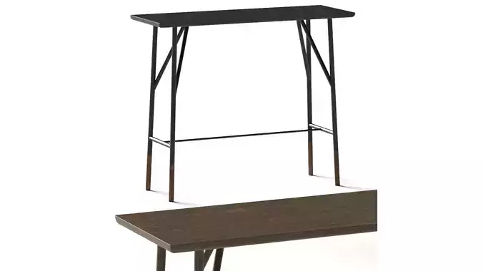 Potocco Wood Y Console Table