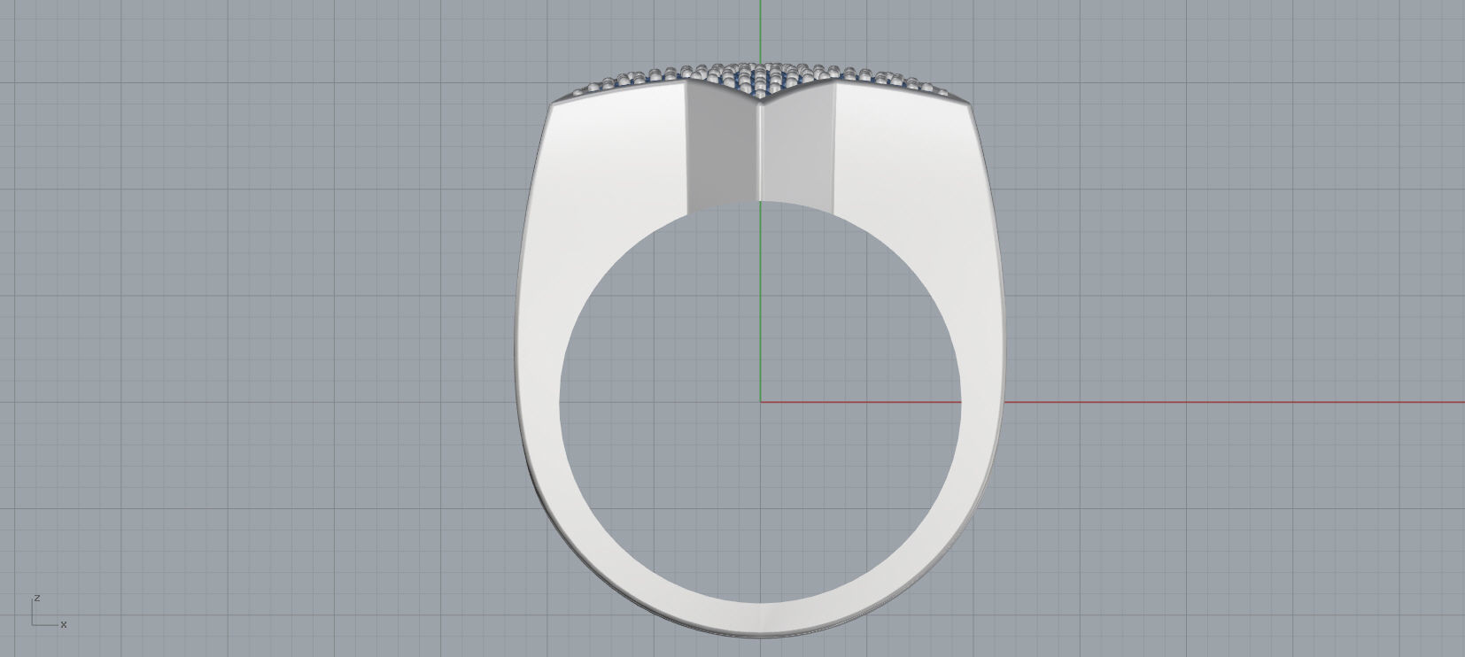 6 Angles Pave Star Ring Style 5 Size US 9 3D print model_4