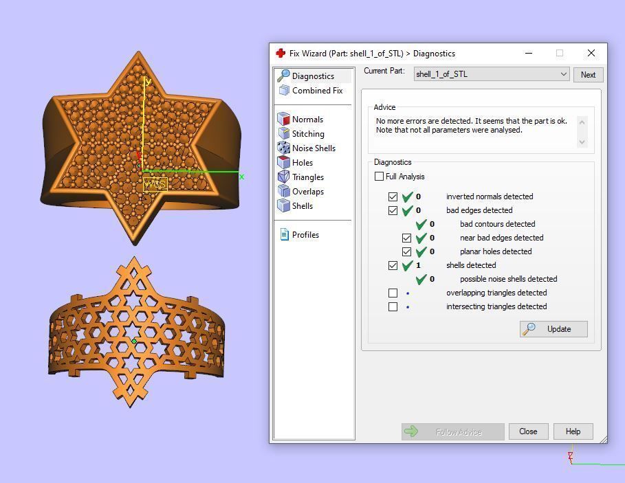 6 Angles Pave Star Ring Style 5 Size US 9 3D print model_10