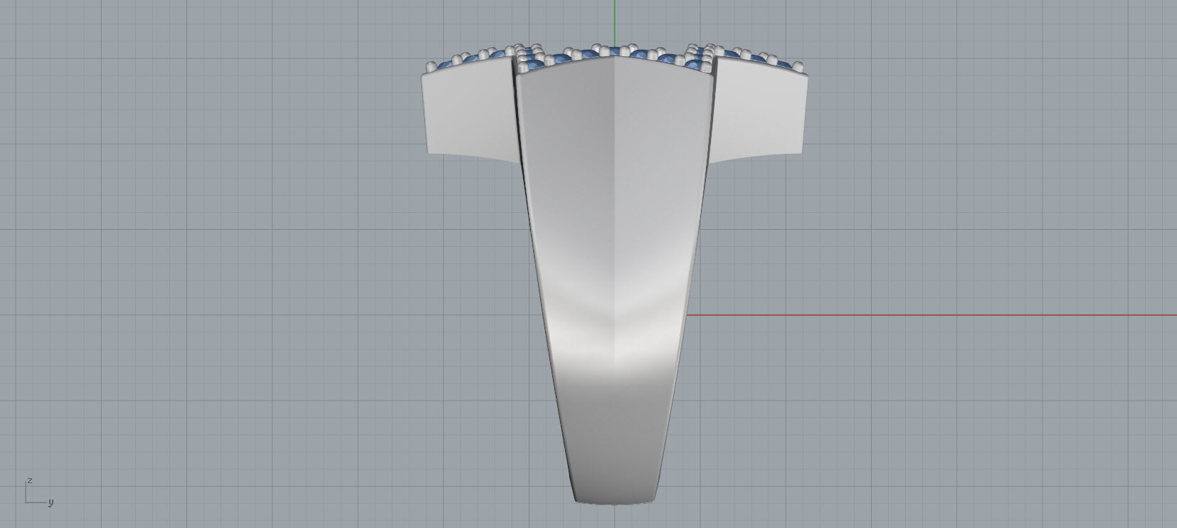 6 Angles Pave Star Ring Style 6 Size US 9 3D print model_5