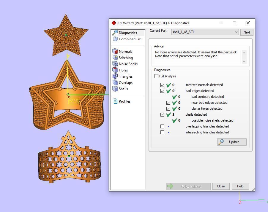 5 Angles Pave Big Star Ring Style 1 Size US 9 3D print model_10