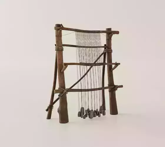 Iron Age Loom Low-Poly 3d model Low-poly 3D model