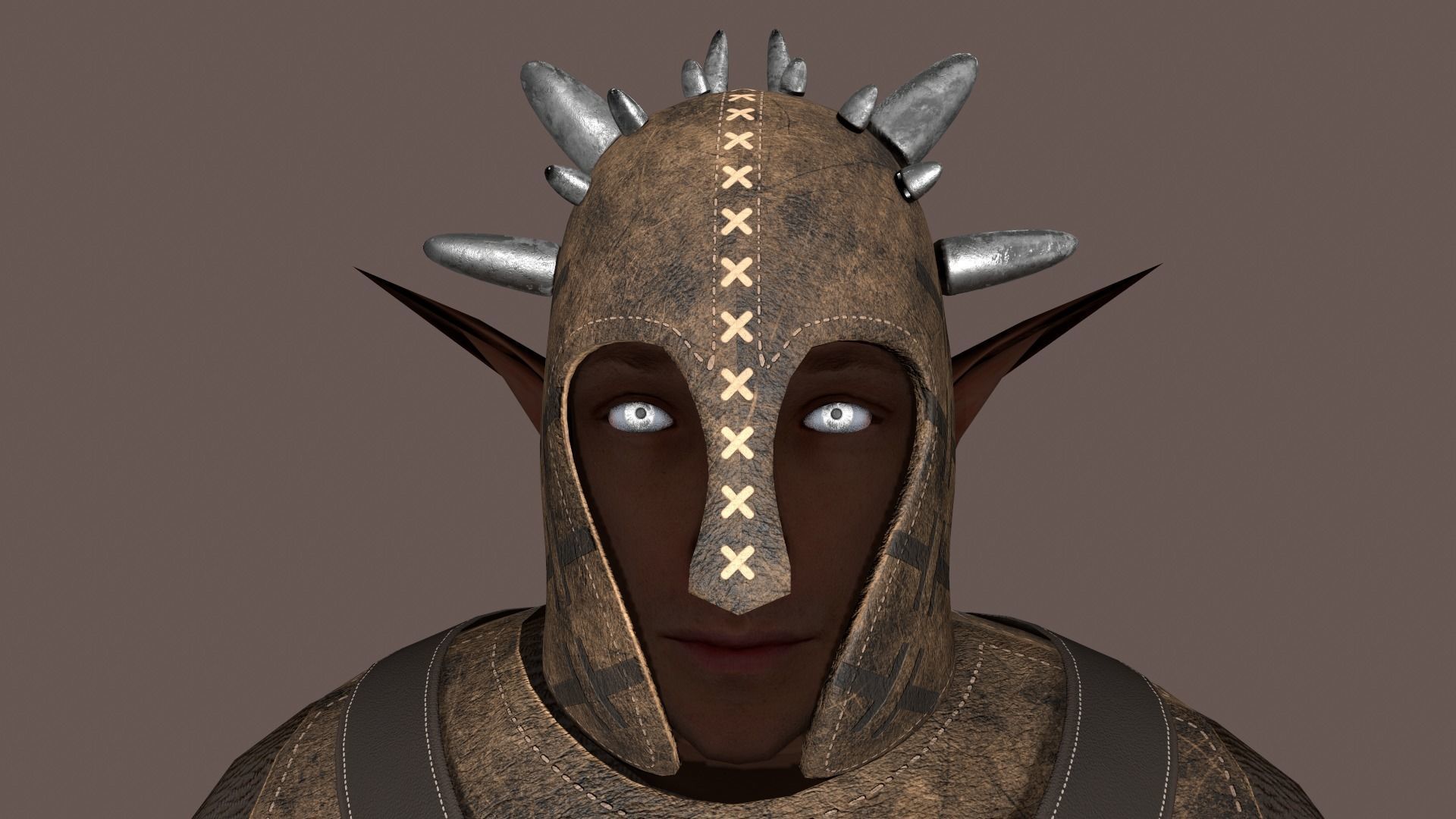 Elf Warrior Low-poly 3D model_6