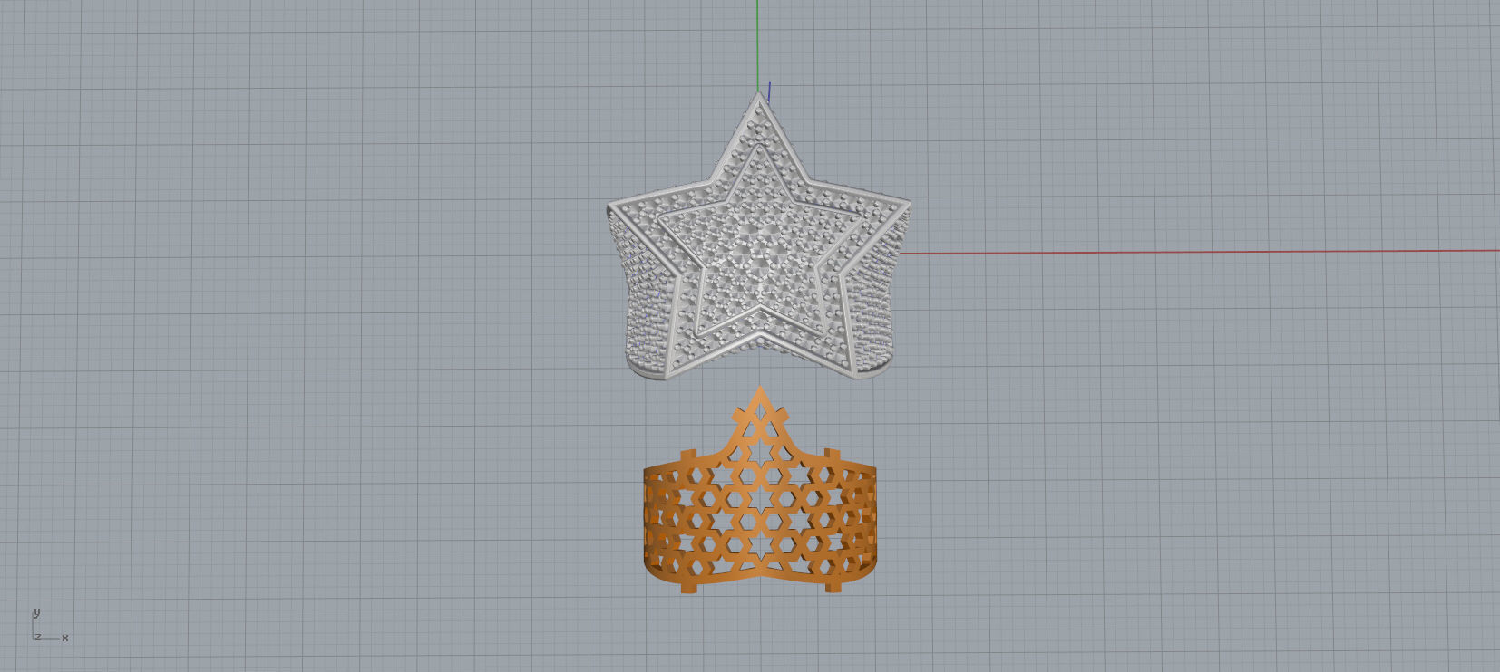 5 Angles Pave Big Star Ring Style 3 Size US 9 3D print model_9