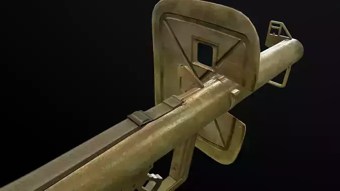 Panzerschrek - German WW2 Rocket launcher Low-poly 3D model
