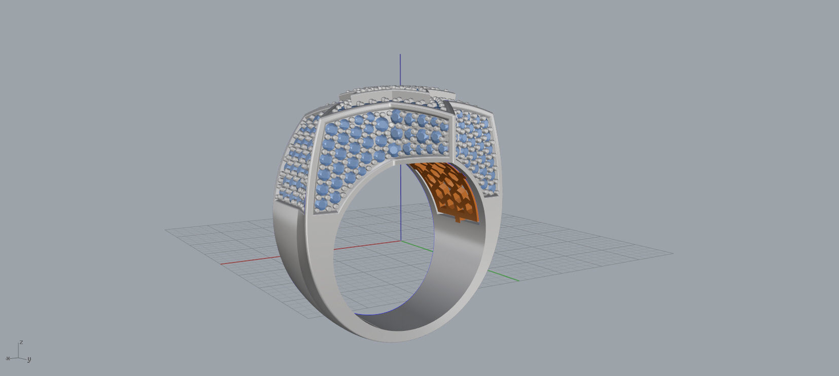 5 Angles Pave Small Star Ring Style 2 Size US 9 3D print model_8