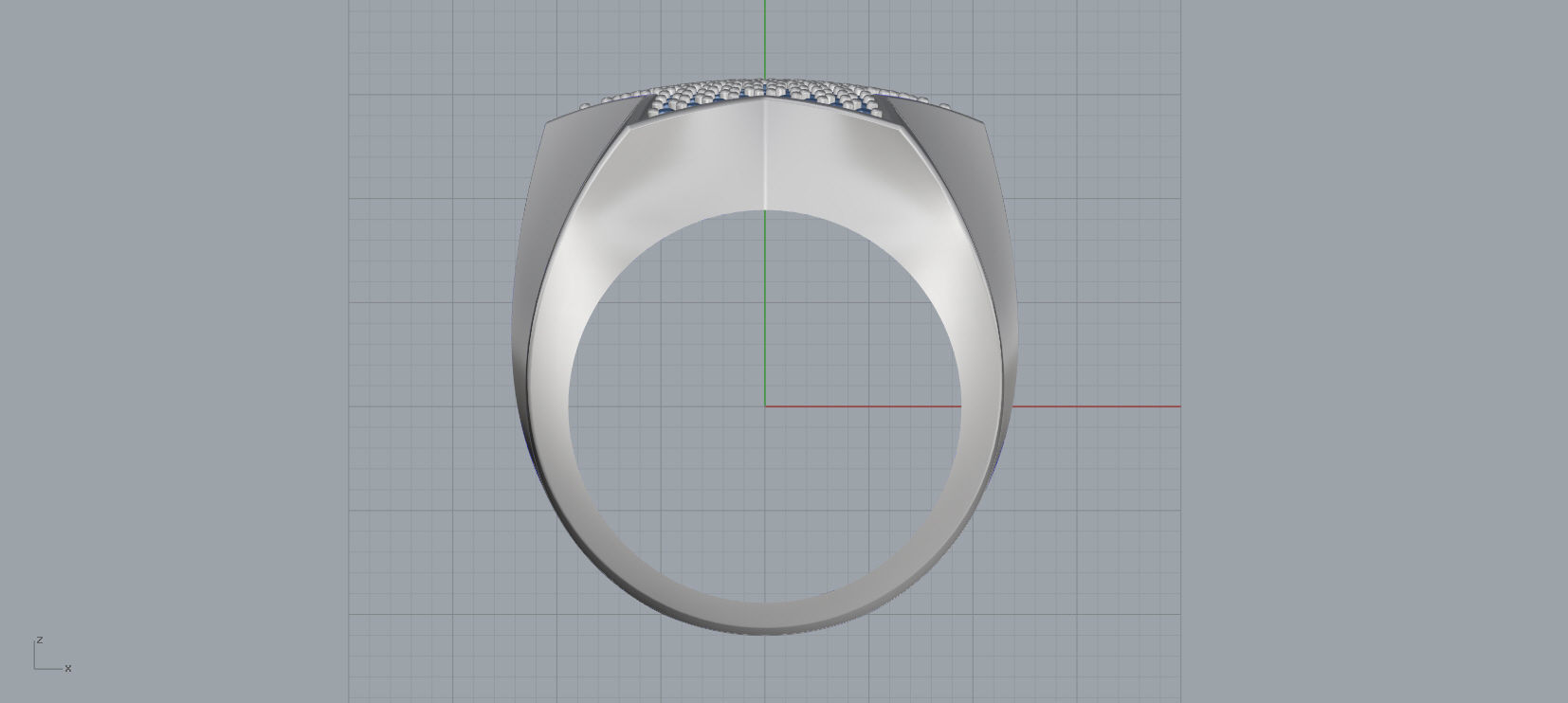 5 Angles Pave Small Star Ring Style 4 Size US 9 3D print model_4