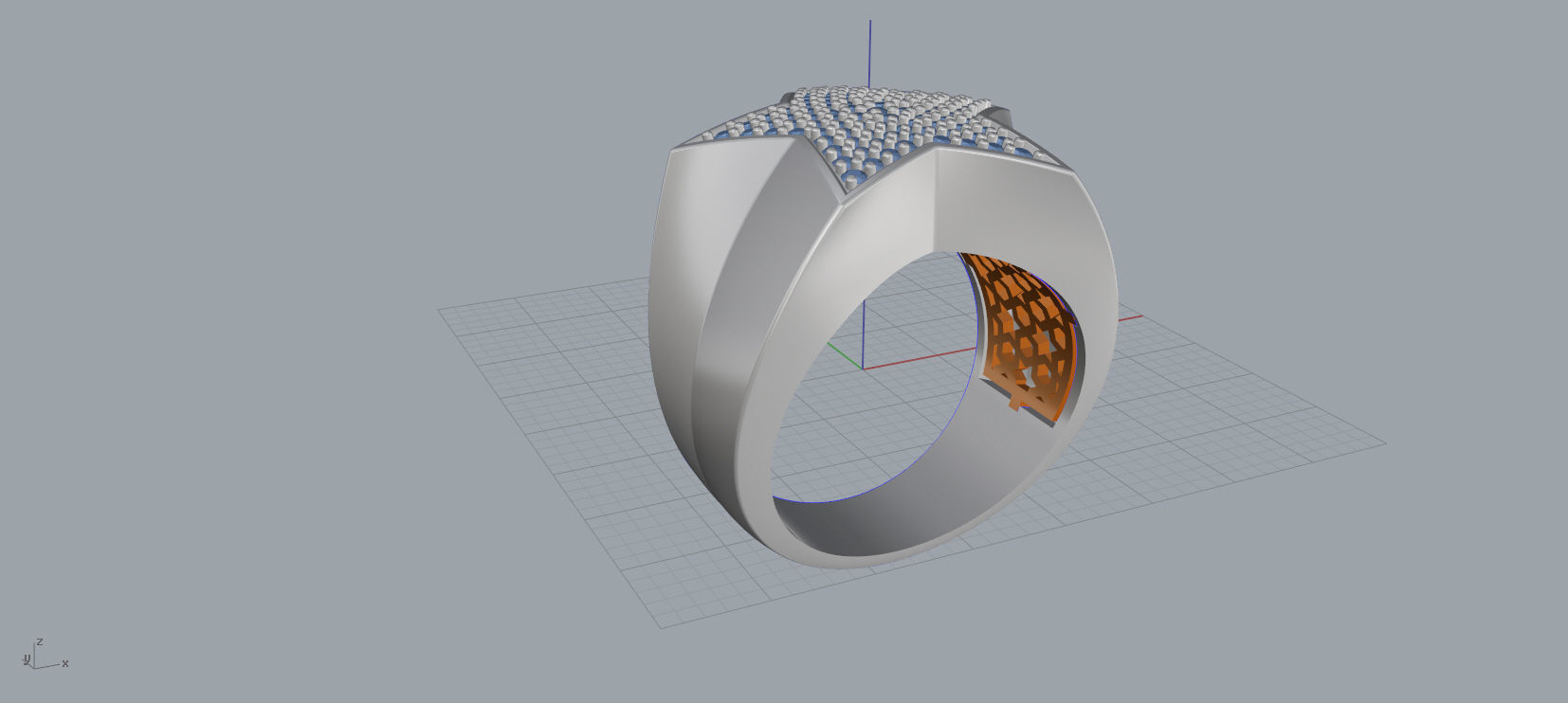 5 Angles Pave Small Star Ring Style 4 Size US 9 3D print model_6