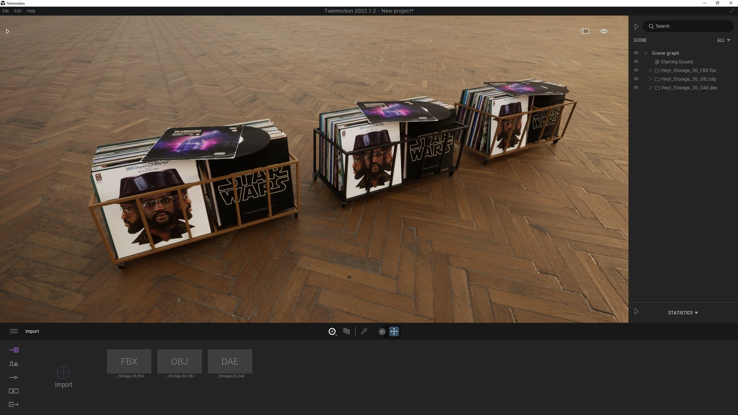 Vinyl Storage No30 with 5 Color Variations 3D model_18