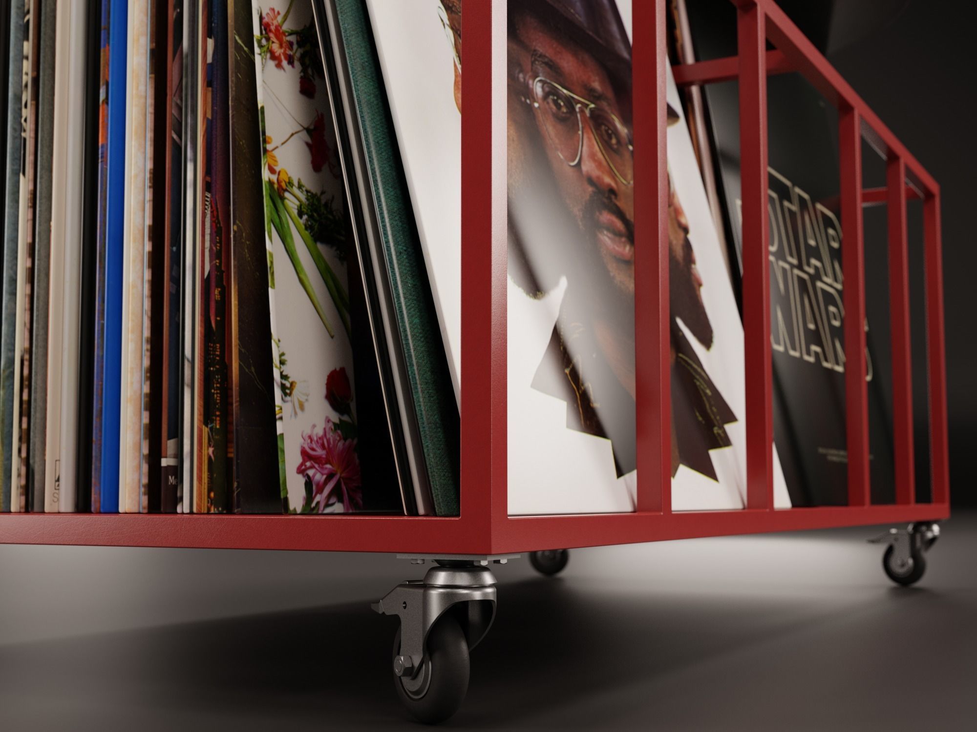 Vinyl Storage No30 with 5 Color Variations 3D model_14