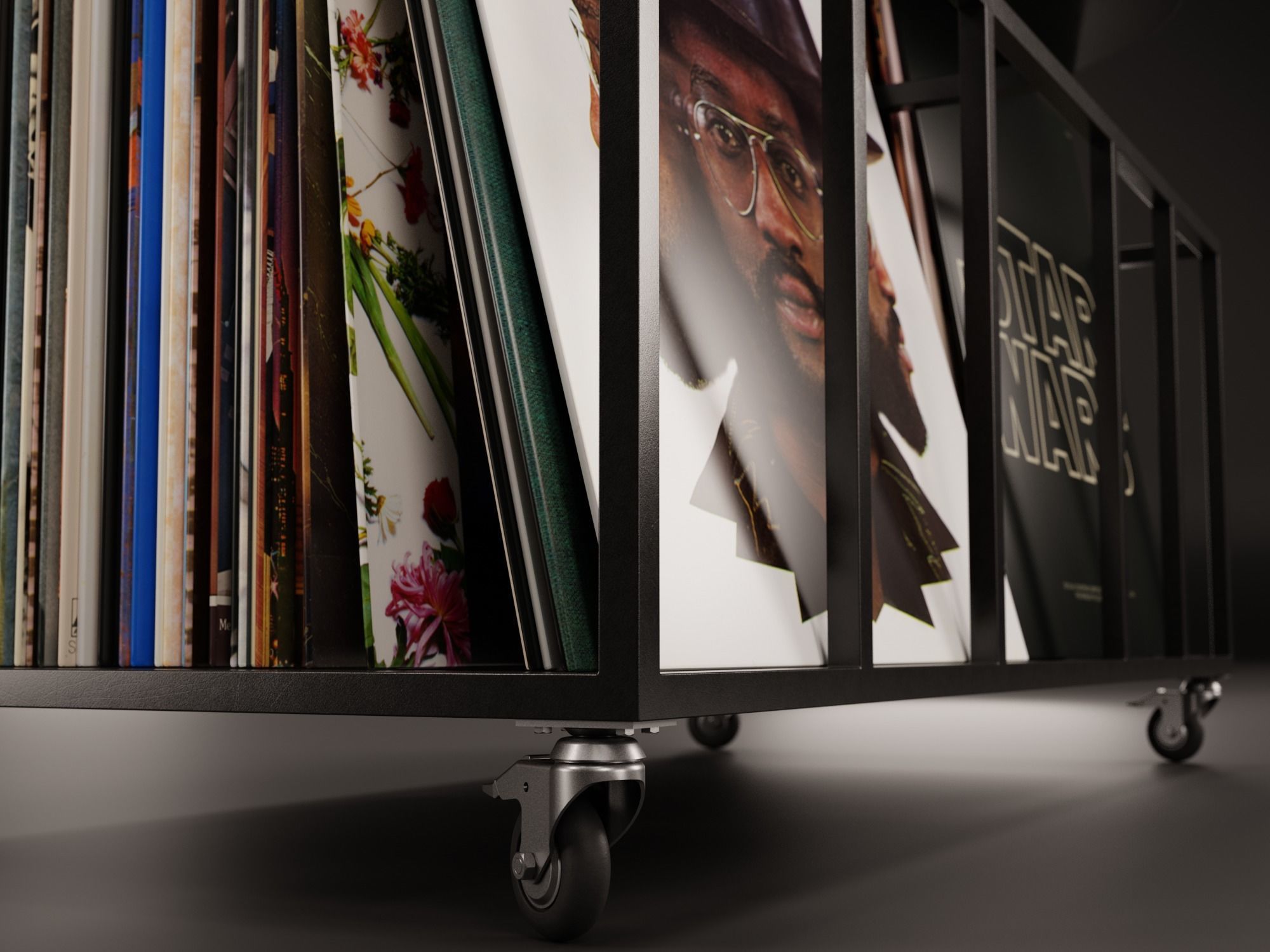 Vinyl Storage No30 with 5 Color Variations 3D model_6