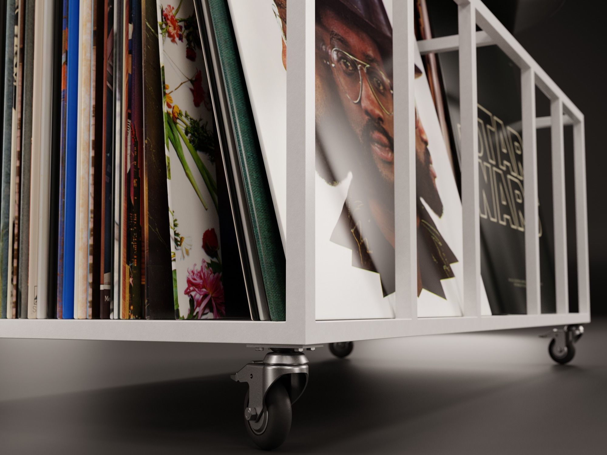 Vinyl Storage No30 with 5 Color Variations 3D model_10