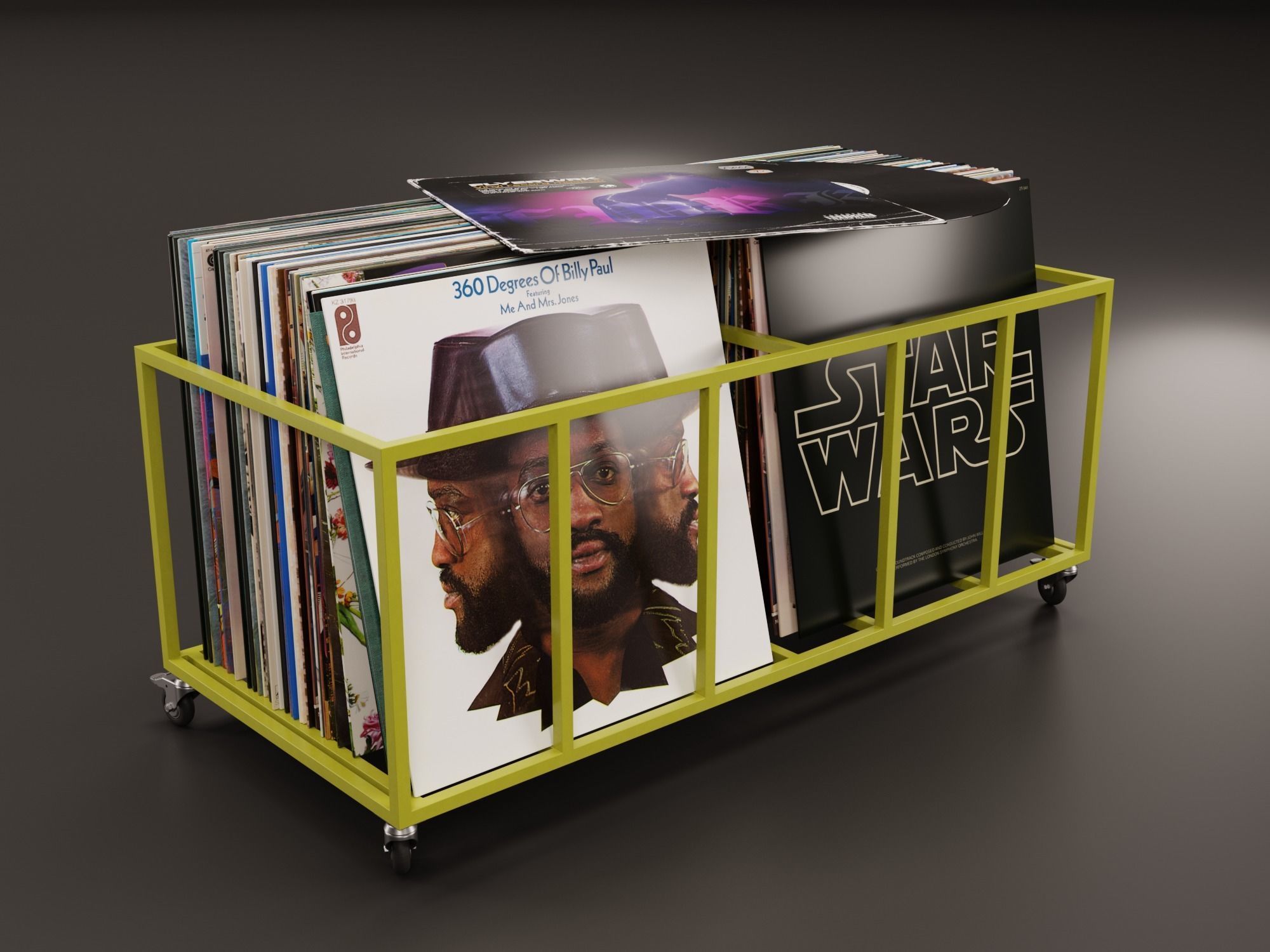 Vinyl Storage No30 with 5 Color Variations 3D model_15