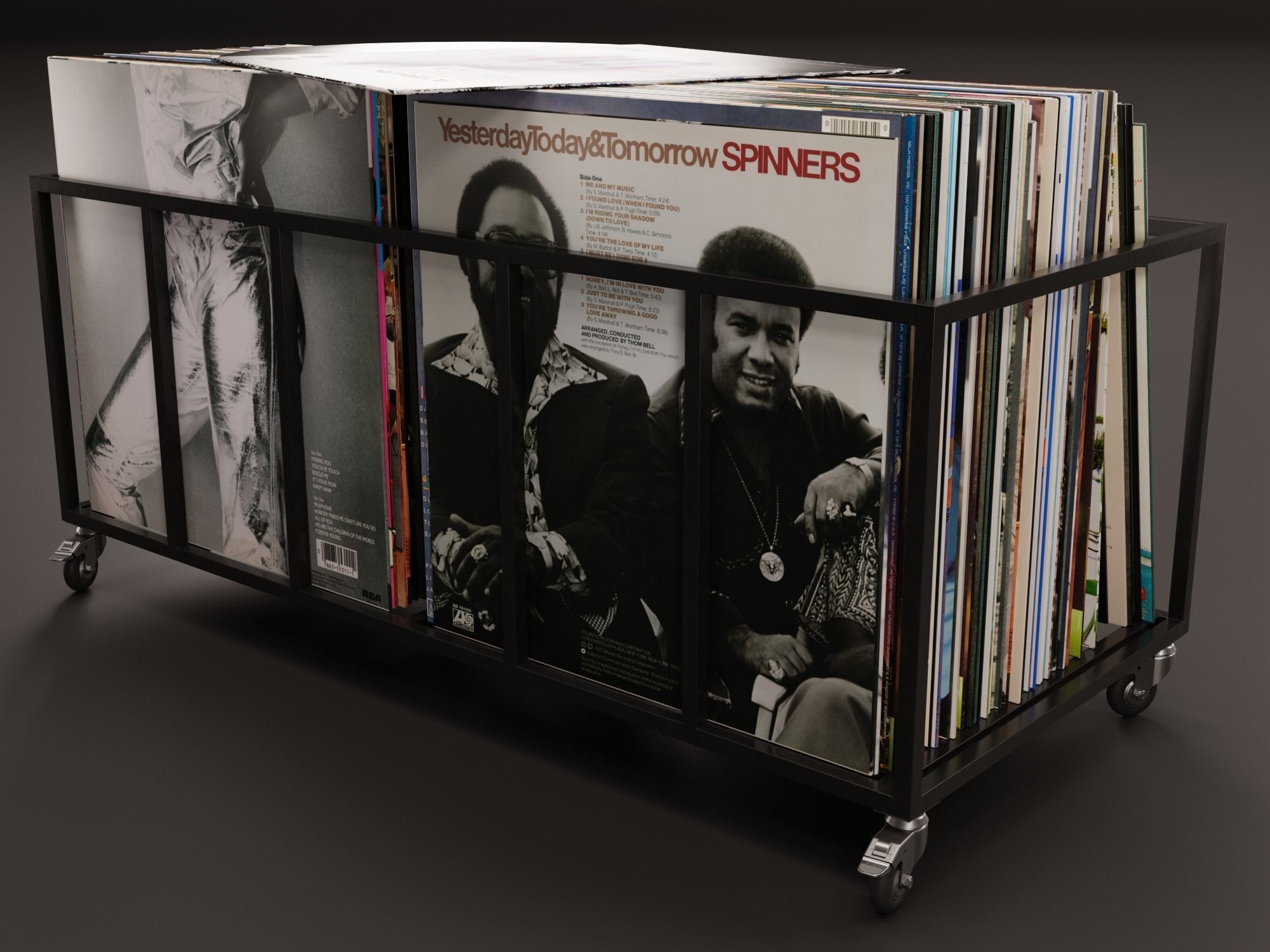 Vinyl Storage No30 with 5 Color Variations 3D model_7