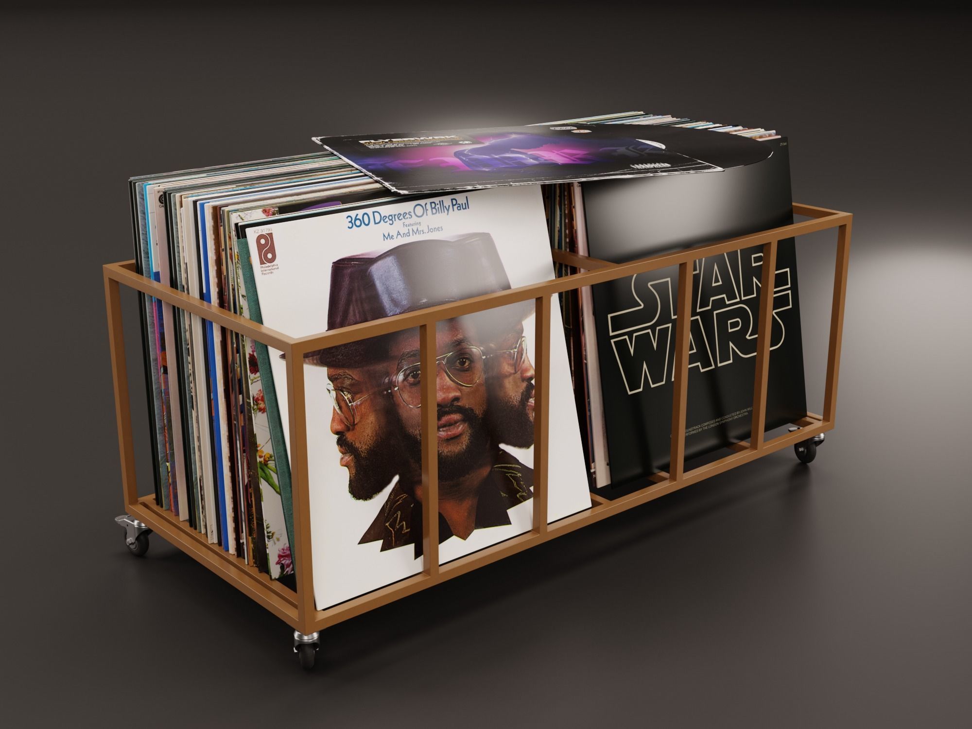 Vinyl Storage No30 with 5 Color Variations 3D model_11