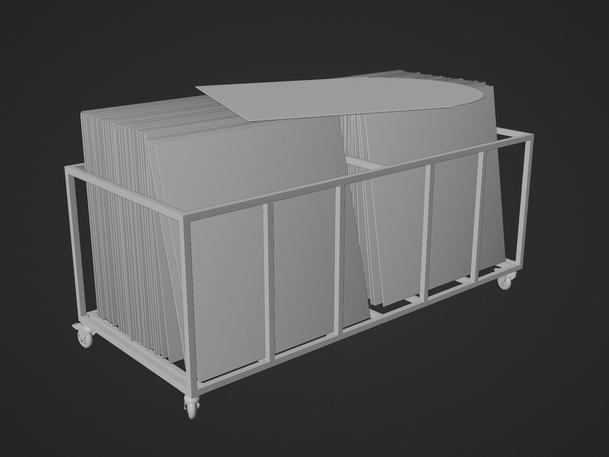 Vinyl Storage No30 with 5 Color Variations 3D model_20