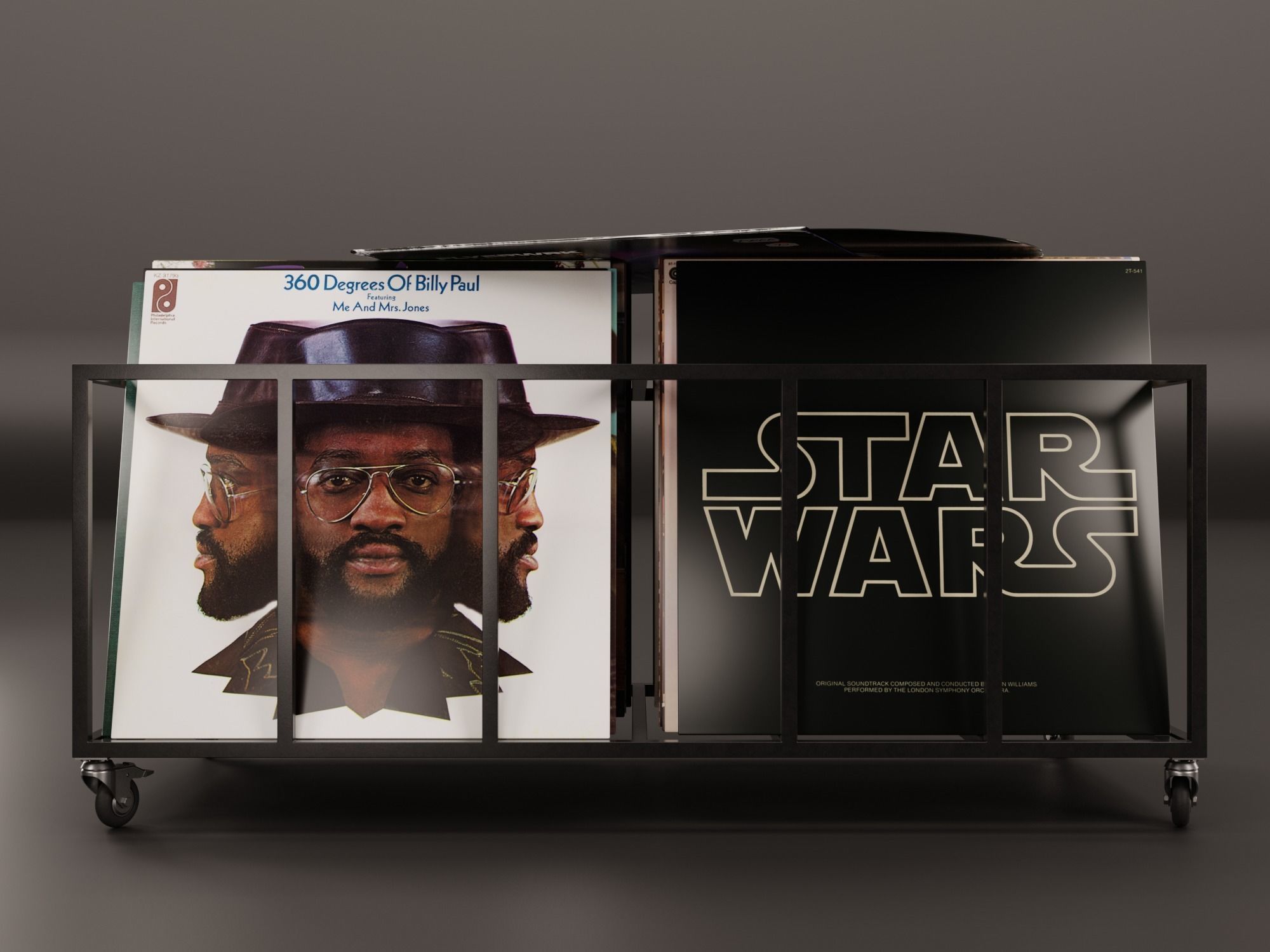 Vinyl Storage No30 with 5 Color Variations 3D model_2