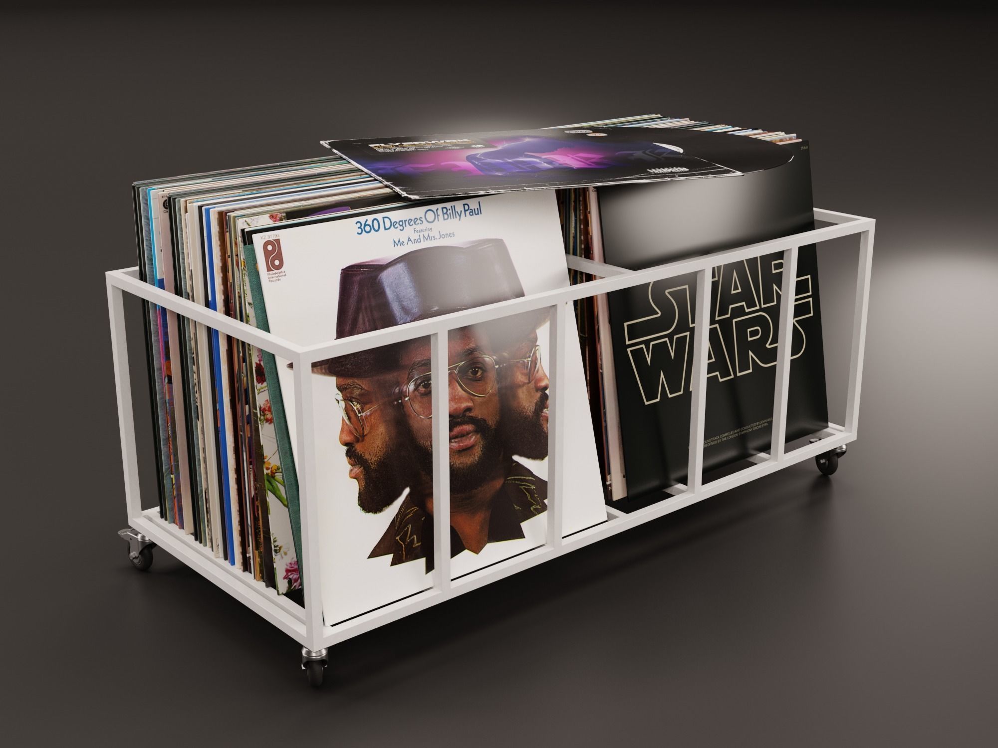 Vinyl Storage No30 with 5 Color Variations 3D model_9