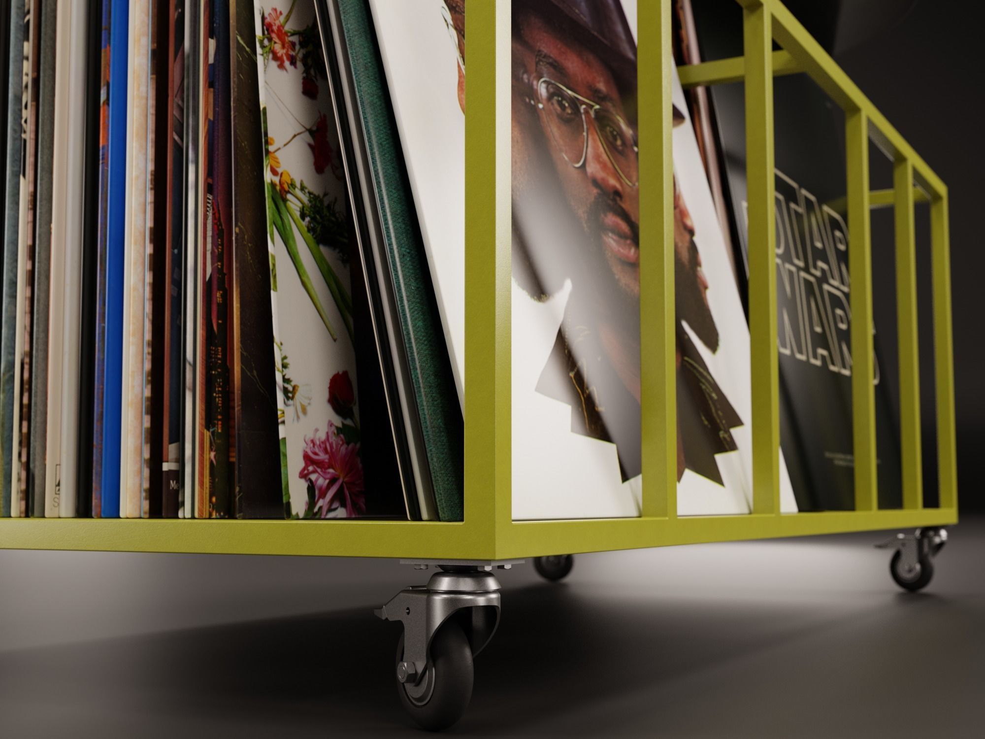 Vinyl Storage No30 with 5 Color Variations 3D model_16