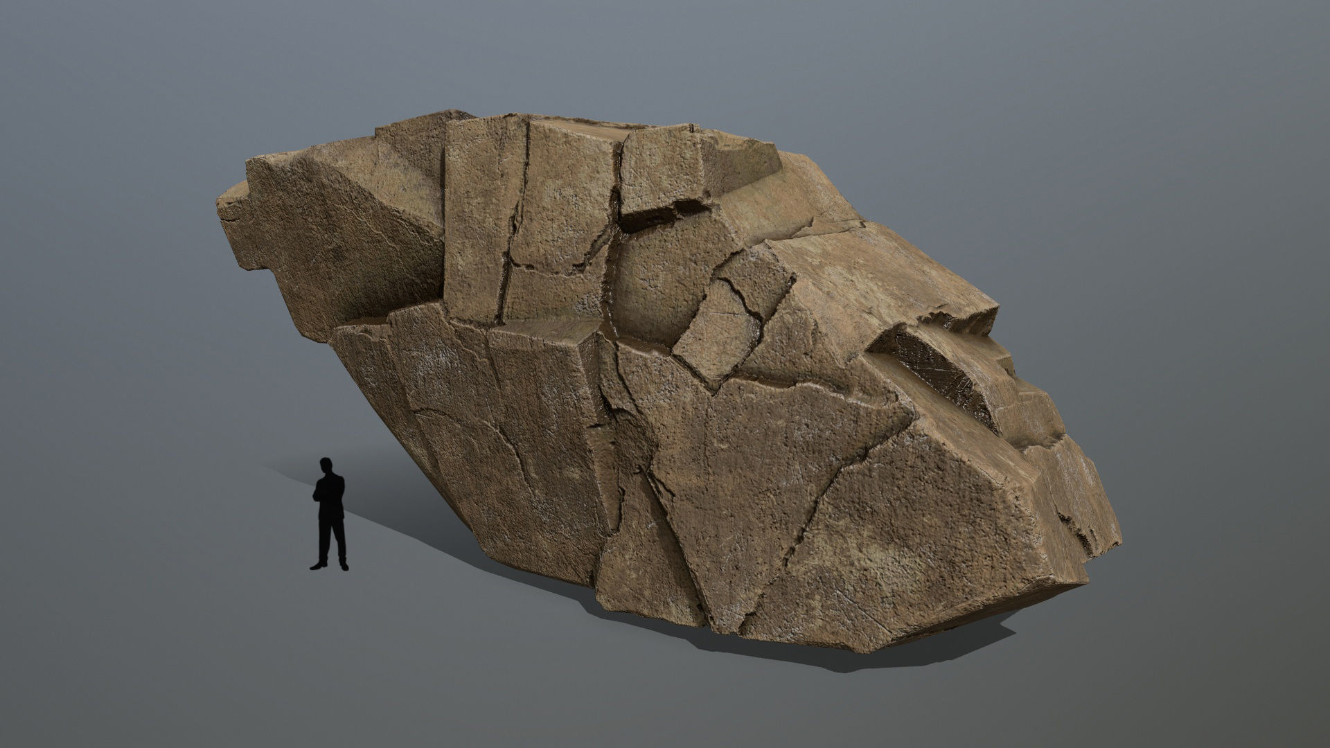 desert rocks Low-poly 3D model_5