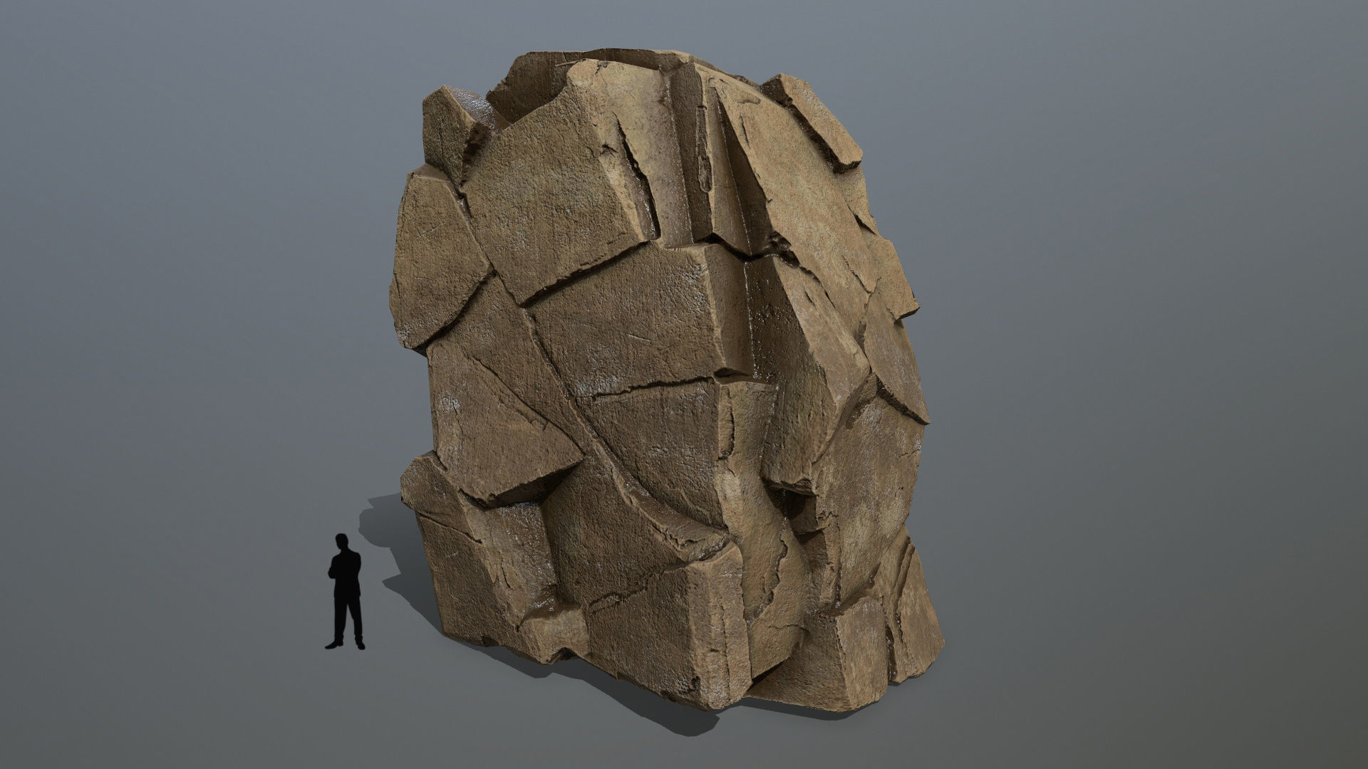 desert rocks Low-poly 3D model_3