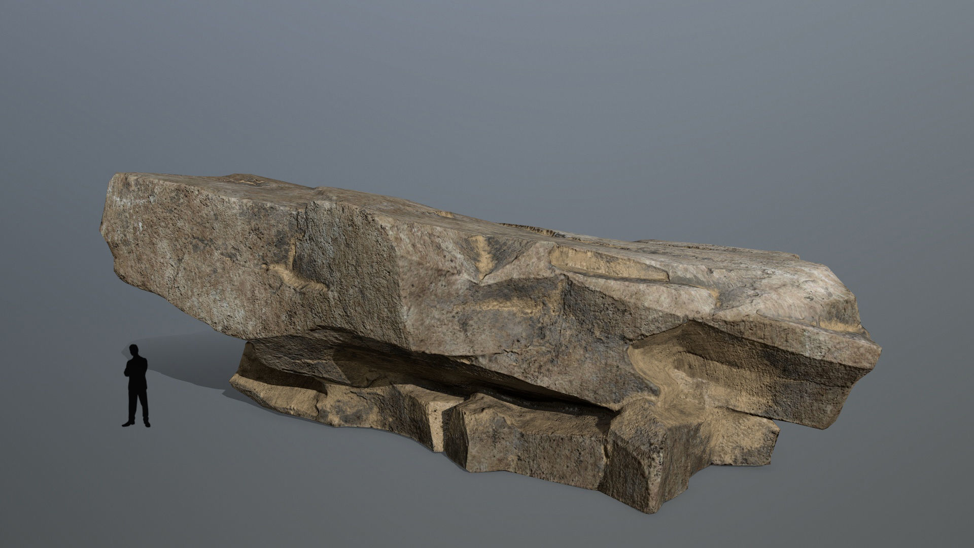 desert rock set Low-poly 3D model_2