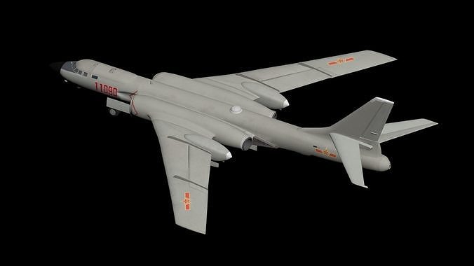 H6K Bomber Low-poly 3D model