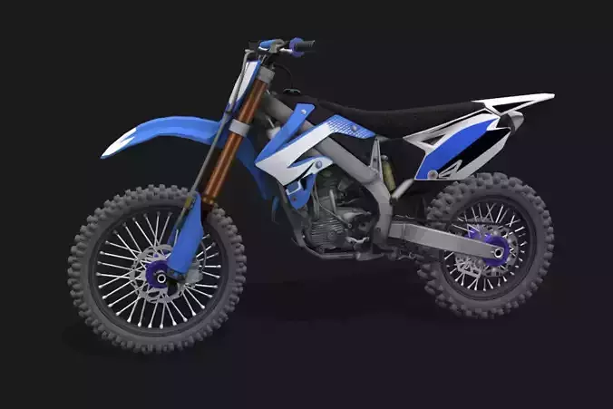 Motorcycle 5 dirt bike Low-poly 3D model