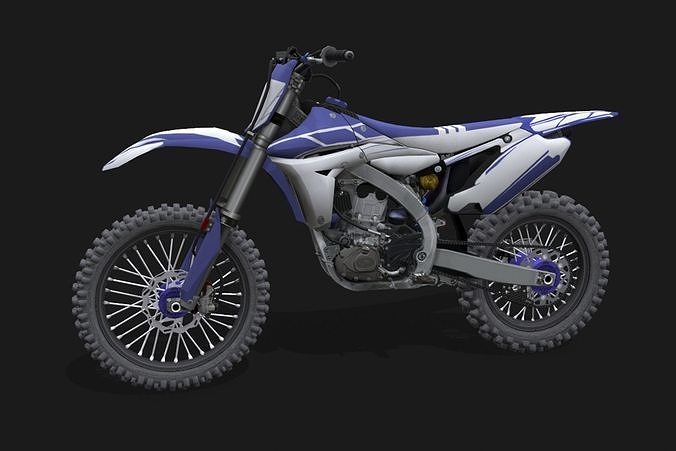 Motorcycle 6 yamaha dirt bike Low-poly 3D model