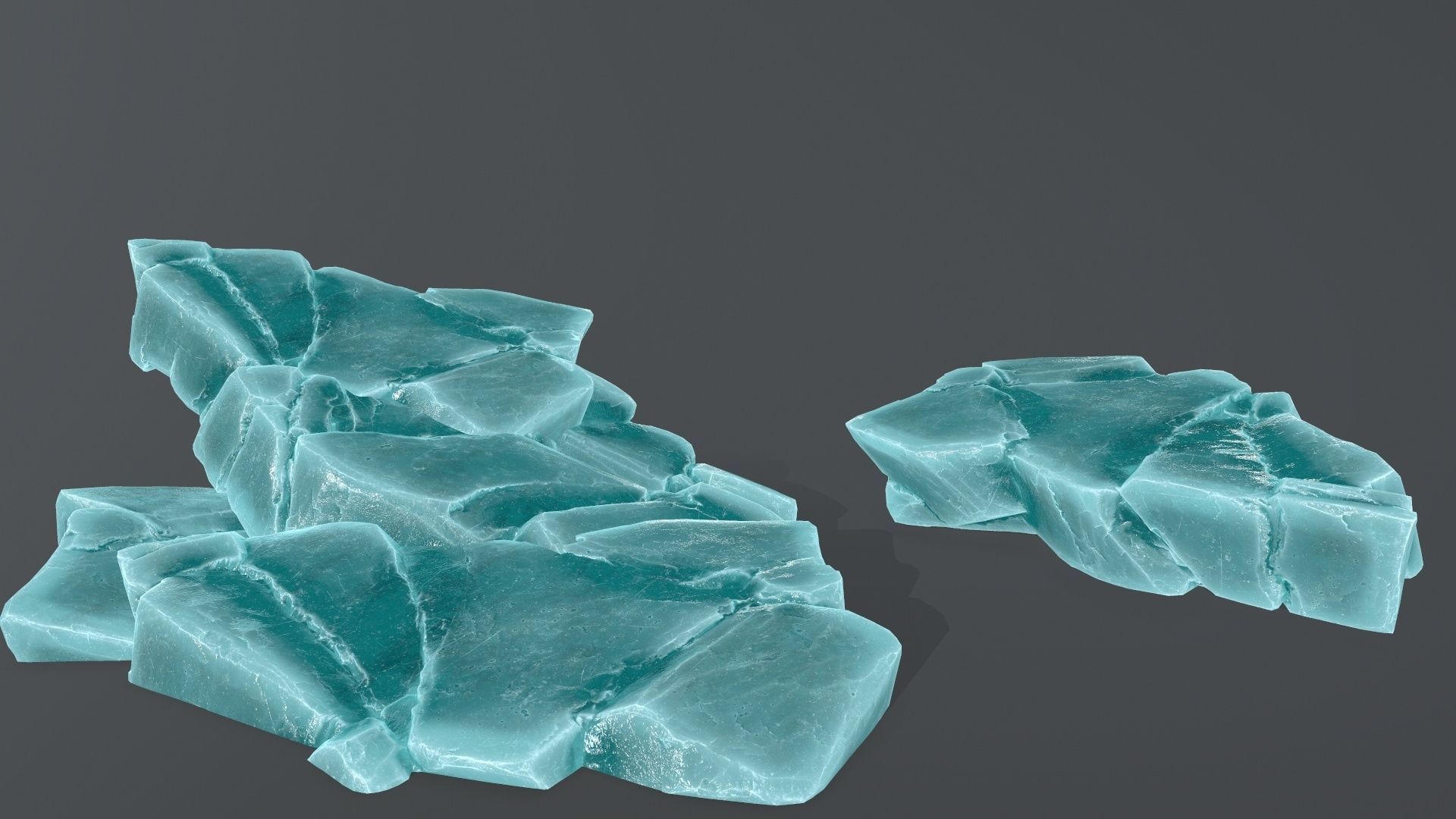 ice rocks Low-poly 3D model_20
