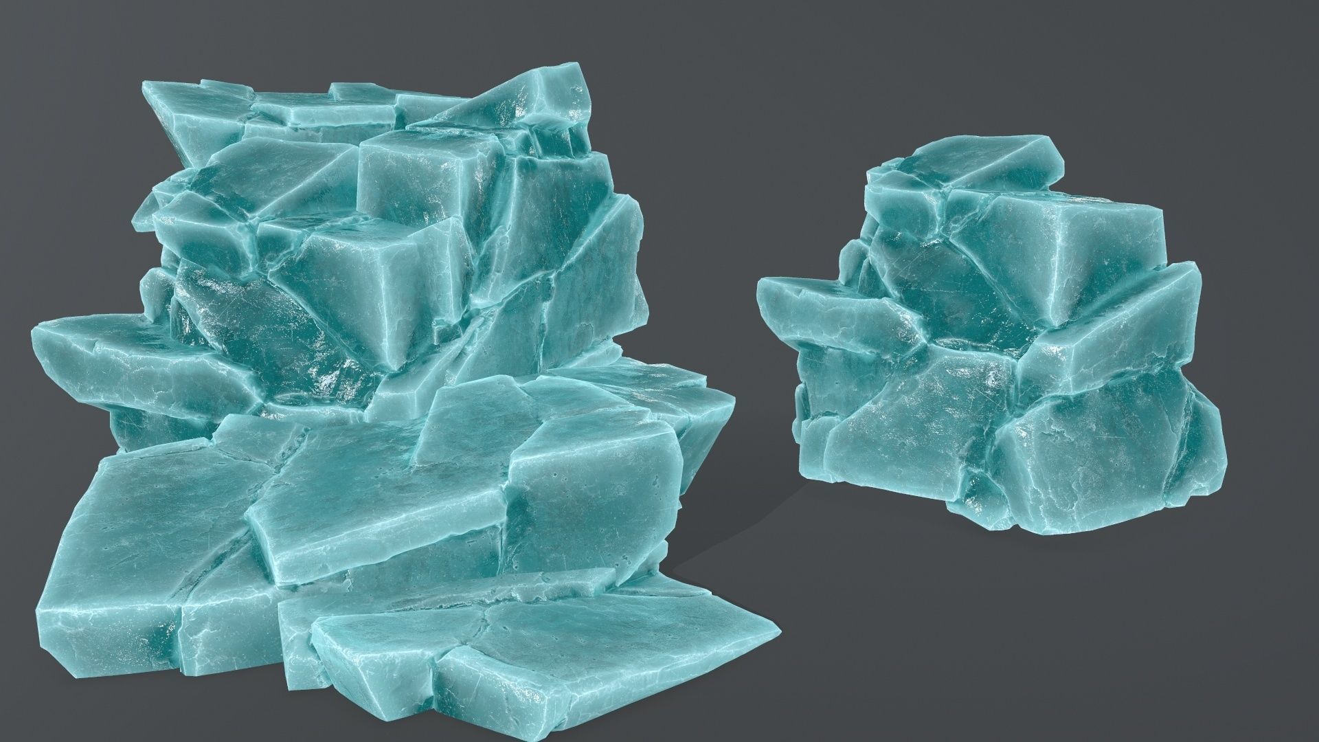 ice rocks Low-poly 3D model_14