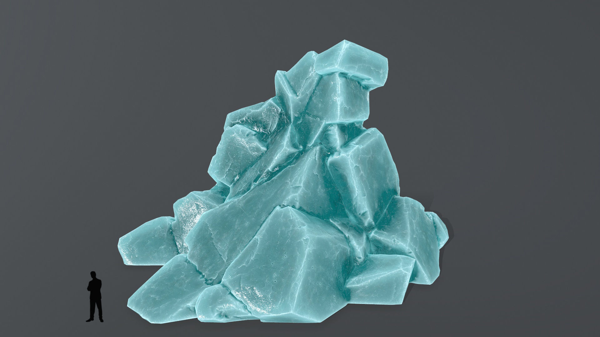 ice rocks Low-poly 3D model_10